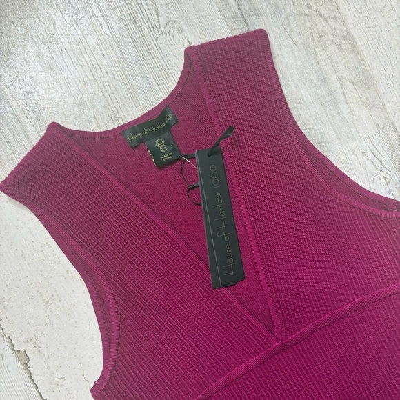 NWT House of Harlow 1960 Ribbed Bodycon Dress Size Small - Picture 2 of 6